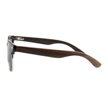 Real Ebony Zebrawood Browline Style Sunglasses