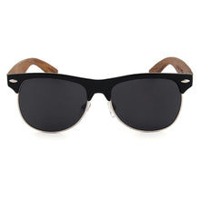Real Ebony Zebrawood Browline Style Sunglasses